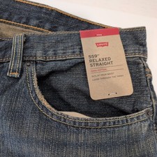 NWT Levi's 559 Jeans Men's 40x32 Relaxed Straight Medium Wash #005590733 picture