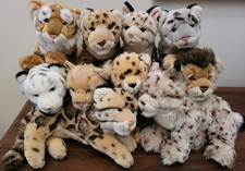 Ganz Webkinz Signature Wildcat Lot of 10 Realistic Plush Animals Rare No Codes  picture