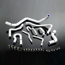 Fit For 92-00 Honda Civic D15 D16 SOHC EG/EK White Silicone Radiator Hose Kit picture