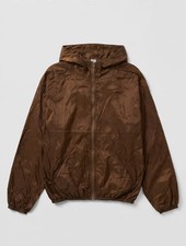 YEEZY WB-04 Windbreaker Brown Hooded Zip Jacket Size 2 100% Nylon Kanye West picture