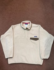 Vintage Patagonia Synchilla Snap-T Fleece Pullover Beige Men's M 90s picture