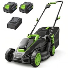Steelite 13-Inch 21V Electric Cordless Lawn Mower with 4.0 Ah Battery & Charger picture