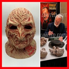 ROBERT ENGLUND SIGNED Deluxe Mask A Nightmare on Elm Street Freddy K - COA & PIC picture