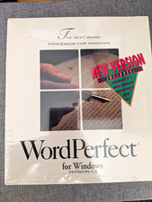 SEALED WordPerfect for Windows 5.2 Factory Sealed 3.5” Floppy Vintage picture