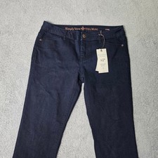Simply Vera Vera Wang Womens 8P Skinny Jeans Dark Wash Indigo Mid Rise Petite picture