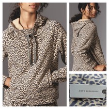 Daily Practice by Anthropologie Drawstring Hooded Sweatshirt Khaki Small NWT picture