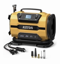 YELLOW AstroAI Tire Inflator Portable Air Compressor Pump 150PSI 12V DC/110V picture