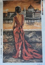 Via Printed Needlepoint  Tapestry Gobelin Canvas Only 50x75 Cm Budapest picture