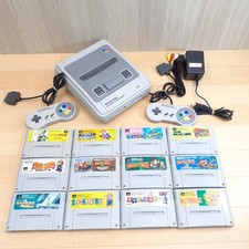 Nintendo Super Famicom Console Bundle 12 games 2 controllers & cables SNES Japan picture
