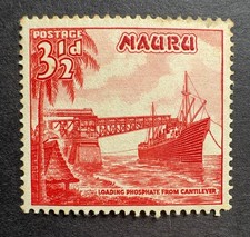 Nauru 1954 SG50a Loading 3 1/2d MNH picture