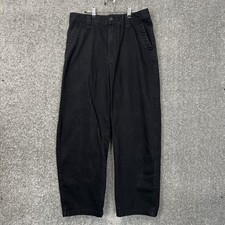 Uniqlo U Lemaire Men’S Wide Fit Black Flat Front Office Chino Pants Fits 32X29 picture
