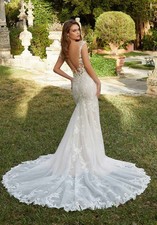 Morilee Bridal Mermaid Trumpet Lace Beaded Wedding Dress 2478 Francesca Ivory picture