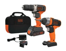 BLACK+DECKER 20V MAX* L-Ion Cordless Drill/Impact Driver Combo Kit - BD2KITCDIBC picture