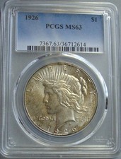 PCGS 1926 P MS 63  PEACE DOLLAR picture