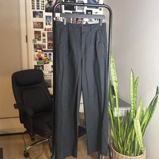 Madewell Slouchy Straight Black Trousers Size 4 picture