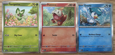 Pokemon Paldea Evolved Sprigatito 013 Fuecoco 034 Quaxly 050 Mirage Holo Set picture