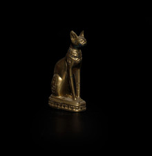 Egyptian Artifacts Unique Authentic Pharaonic Statue Of Egyptian Goddess Bastet picture