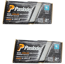 (QTY 2) Paslode 650047 2 In. X 16-Gauge 2000PCS Galvanized Angled Finish Nail picture