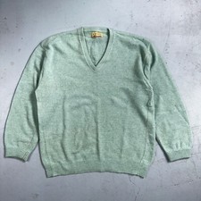 Lord Jeff Hampshire VTG 50s Knit XL Teal Green 1950s 60s Rockabilly Wool picture