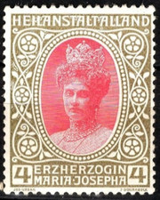 1910 Czech Charity Poster Stamp 4 H Archduchess Maria-Josepha Alland Sanatorium picture