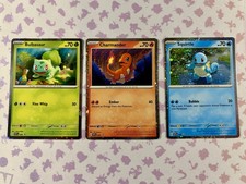 Pokémon TCG Scarlet & Violet Promo Bulbasaur #46 Charmander #47 Squirtle #48 NM picture