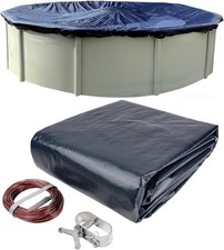 18’ Ft. round Pool Winter Cover for above Ground Pools - 8-Year Warranty, Cold a picture