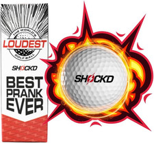 SHOCK'D GOLF BALLS - The World's Loudest Golf Ball - Viral Prank Ball (Sleeve of picture