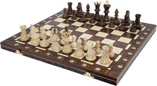 Handmade European Ambassador Chess Set - Wooden 21 Inch Beech & Birch picture