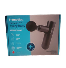Homedics Percussion Massager Gun Heat Rechargeable 4 Attachments  Compact Size picture