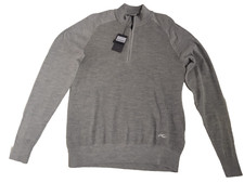 Kjus Men’s Half Zip Sweater  Therma Yarn Knit Jersey Sleeve Mock Neck 48 S picture