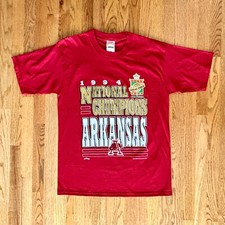 1994 National Champions ARKANSAS Red XL Shirt – Nutmeg - NEW WITH TAGS picture