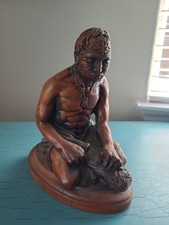 Vintage Allan Davey The Carver AD 52 Resin Maori Sculpture New Zeland  picture
