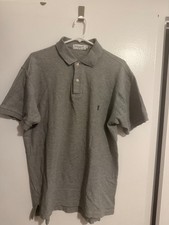 Vintage YSL Yes Saint Laurent Grey Men’s Medium Polo  picture