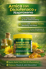 Arnica Con Diclofenaco y Naproxeno, Muscle Pain Relief Balm, 125 mg, 2-Pack, picture