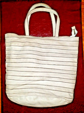 NWT Sundance Italian Leather Seamed Shoulder Bag Gray picture