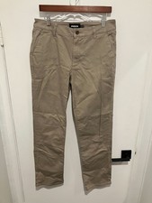 RSQ Men's Flat Front Chino Pants Tan Slim Straight Leg Size 32x32 picture