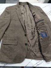 J Crew Blazer Men 40S Ludlow Moon English Jacket Slim Fit Herringbone Sport Coat picture