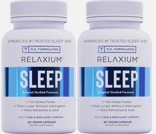 Packs 2 Relaxium Sleep Natural Dietary Supplement for Better Sleep 120 Capsules picture