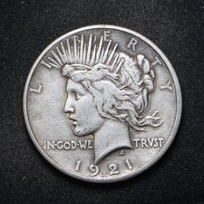 1921 Peace Silver Dollar Initials on REV (cn17569) picture