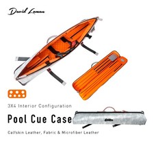 David Loman Pool Cue Case 3x4, Calfskin & Microfiber Leather picture
