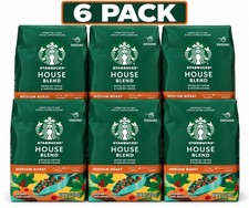 LOT OF 6 Starbucks House Blend Medium Roast Ground Coffee, 12oz EACH picture