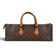 LOUIS VUITTON Sac Triangle Monogram Canvas Brown Vintage Handbag M51360 picture