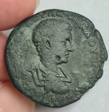 Diadumenian (AD 218) AE 27; One-Year Boy Augustus, Nikopolis; Moushmov 1316 ~12g picture