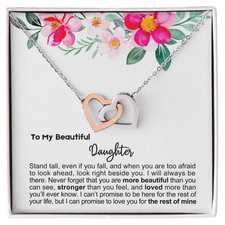 To My daughter Necklace Gift for Birthday Graduation Christmas  from dad mum picture