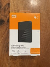 WD My Passport 4TB Portable External Hard Drive HDD USB 3.2 Black picture
