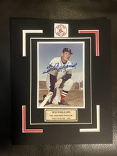 Ted Williams Signed Boston Red Sox Baseball Photo, SCM Auth COA, HOF 1966 picture