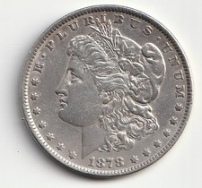 1878-P Morgan Dollar AU Very Nice Coin #736 picture