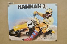Vintage Bob Hannah Team Yamaha Motorcycle Poster Motocross Dealer Display picture