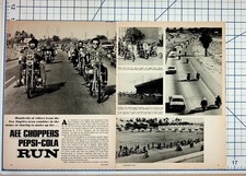 1972 AEE Choppers Pepsi-Cola Run Magazine Feature Los Angeles Bikers Ephemera picture