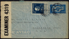 WWII 1940 Bermuda Censor Cover w/ Edited 159 in  Pencil on Crossed Out 4319 RARE picture